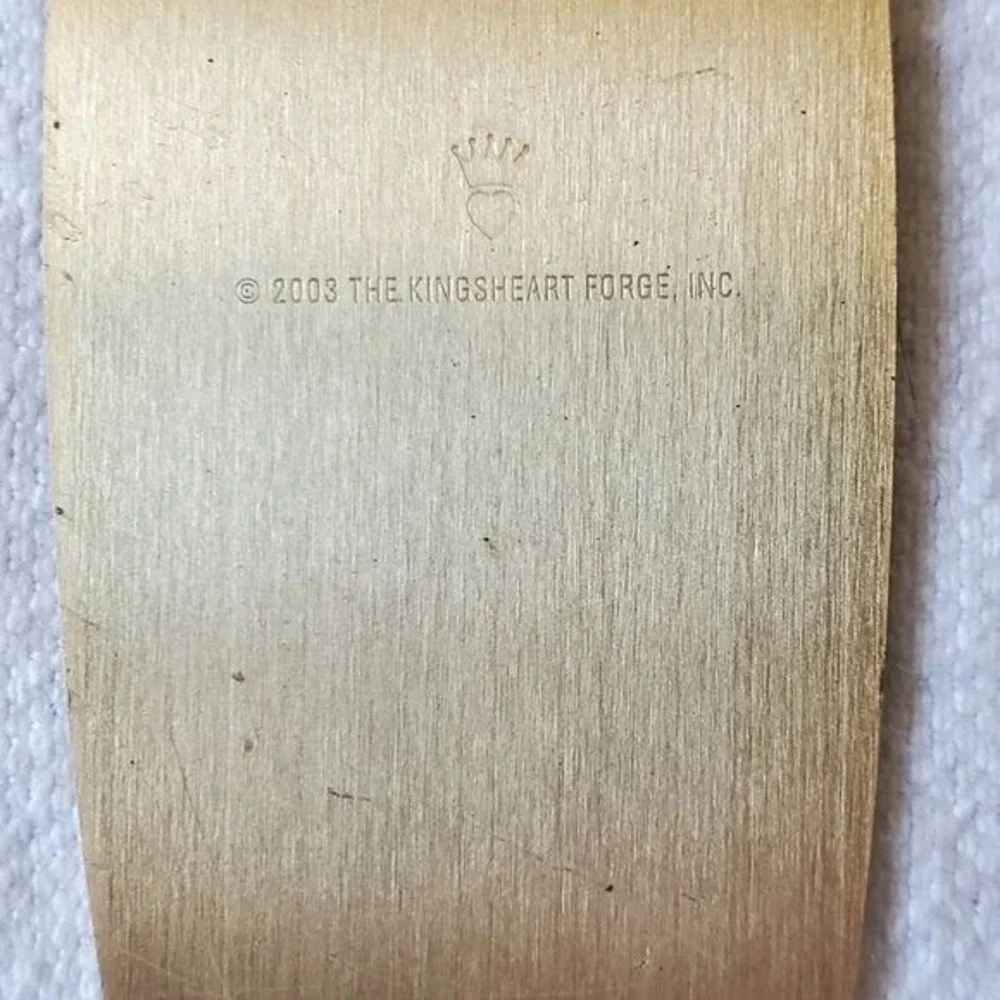 Kingsheart Forge Brass Dog Bookmark Ogden Nash Quote Paw Charm 2003 Vintage